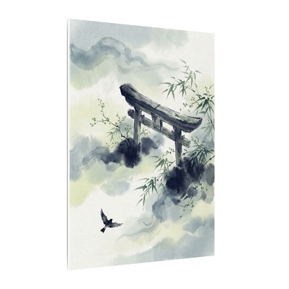 Torii Gate Sumi E Canvas Art | Serene Zen Art