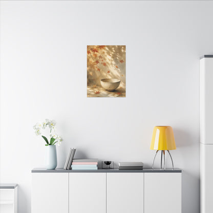 Japandi Ceramic Bowl in Dappled | Watercolor Canvas Art