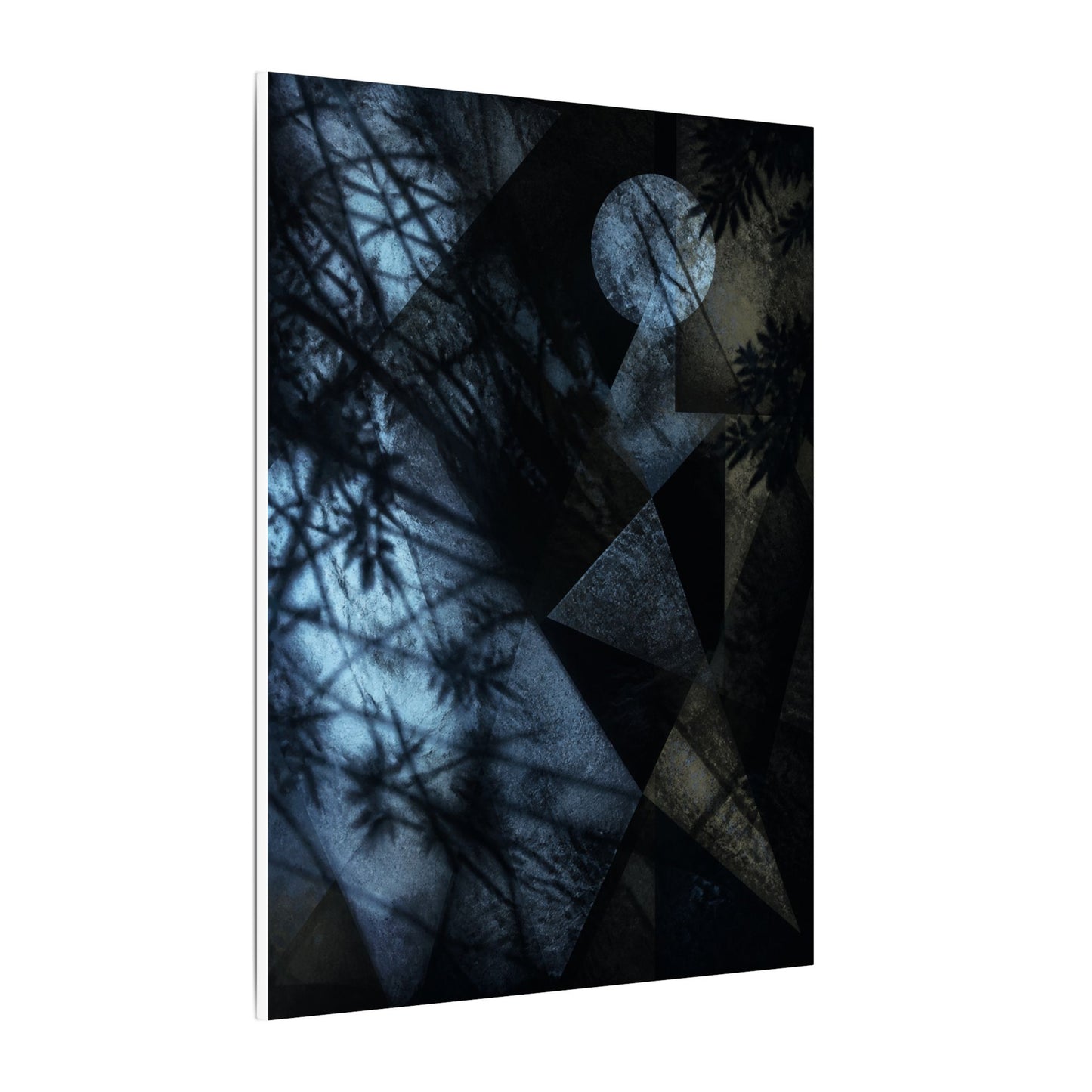 Shadow Play Winter Canvas Art | Dark Japandi Luxurious Design