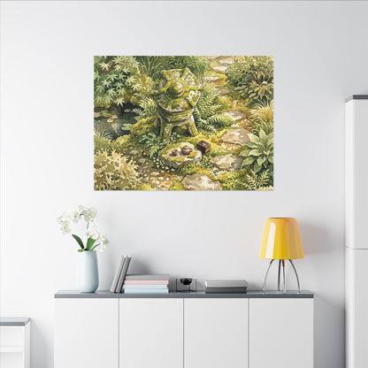 Datsuzoku Stone Lantern Canvas Art - Japandi Watercolor