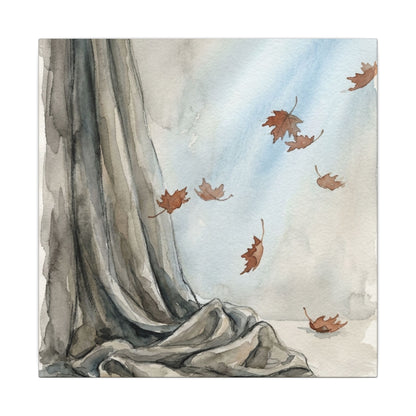Ma Silk Drape Canvas Art - Japandi Watercolor