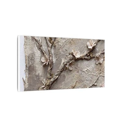 Summer Cherry Blossom Texture Canvas Art | Earthy Decor