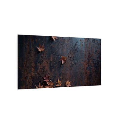 Moonlight Rust Patina Canvas Art - Dark Japandi Mono No Aware
