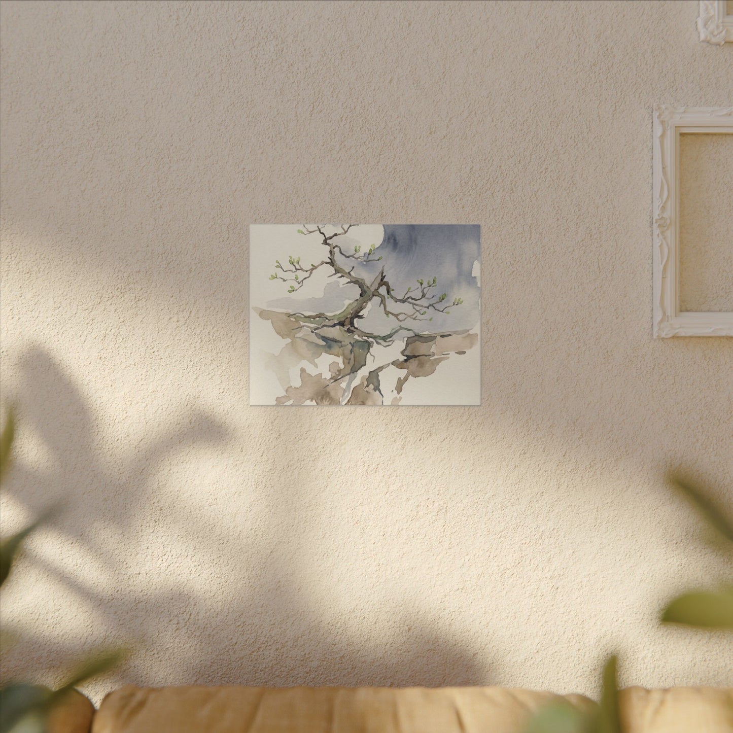 Moonlight Pine Tree Canvas Art - Japandi Ma