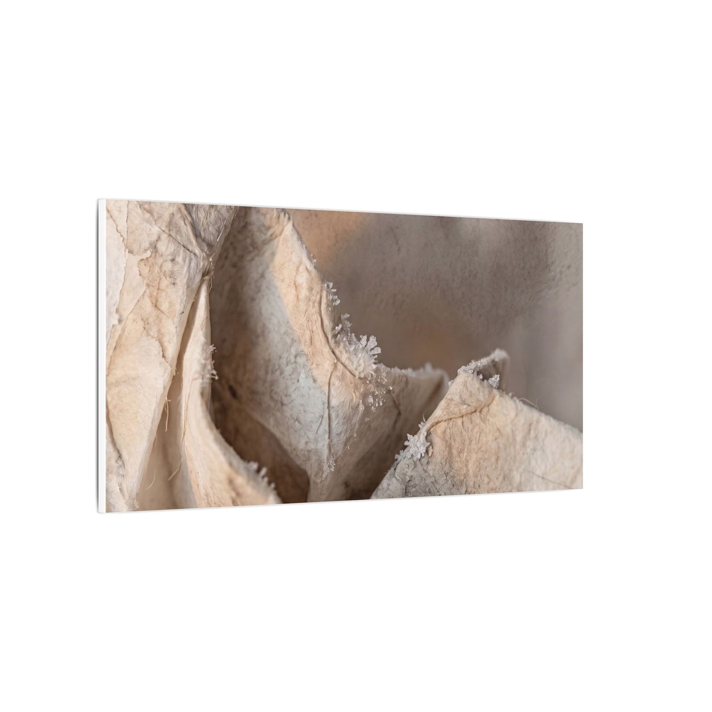 Japandi Paper Fold in Candlelight | Watercolor Canvas Art