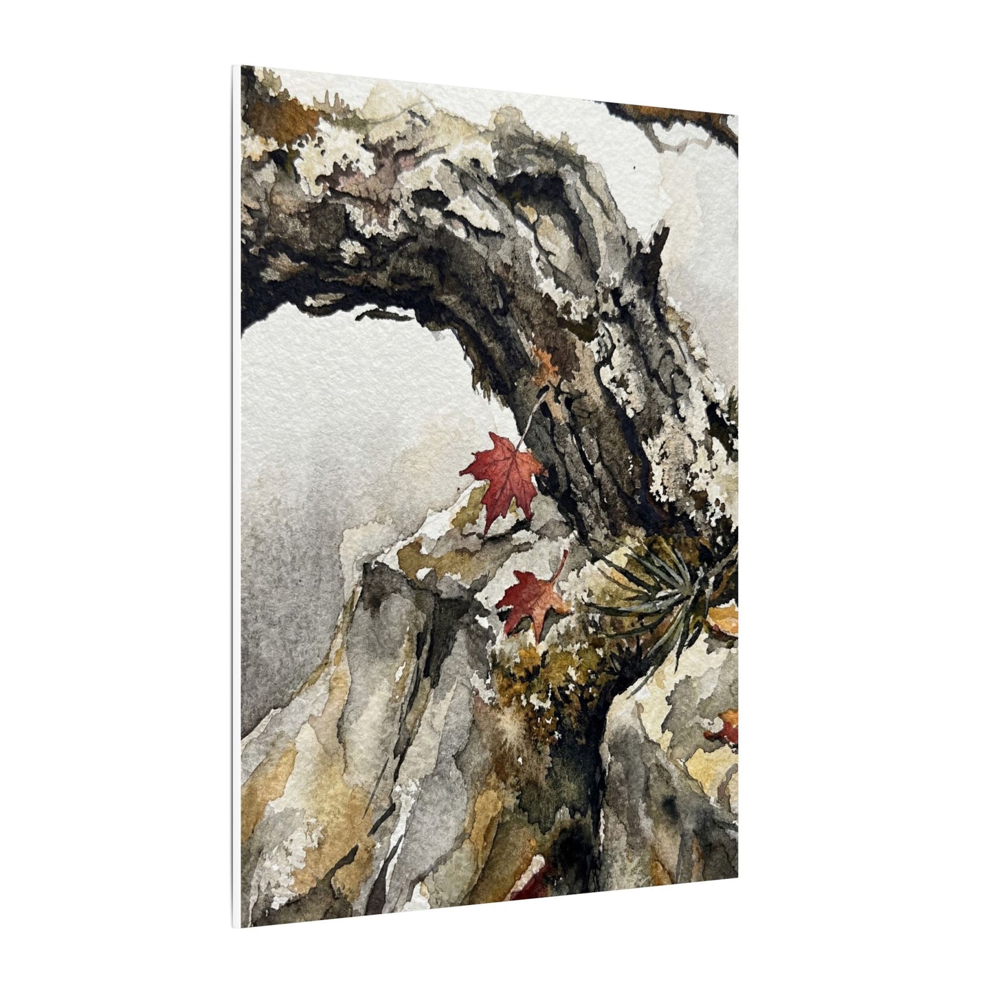 Pine Tree Autumn Canvas Art | Japandi Earthy Design