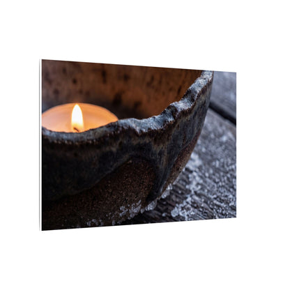 Atmospheric Ceramic Bowl Canvas Art - Moody Minimal Dark Japandi