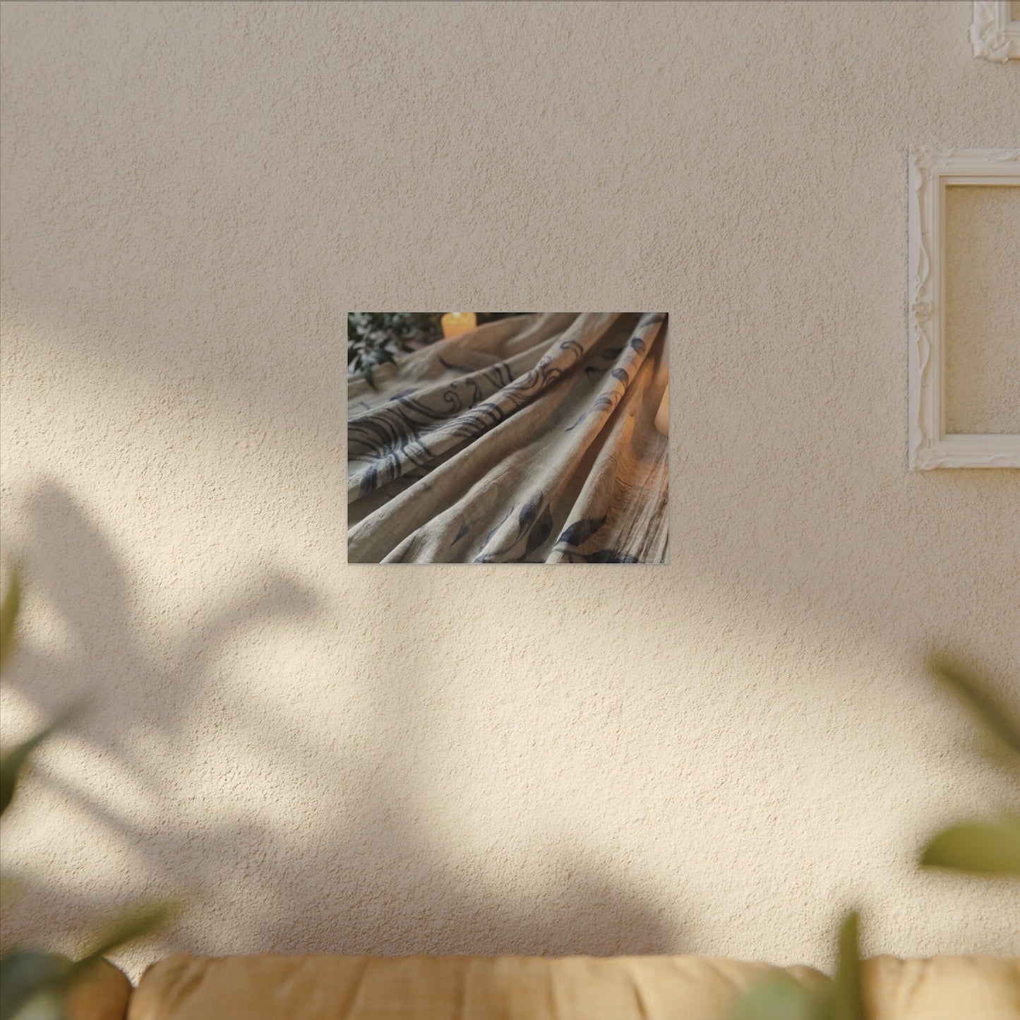 Fukinsei Silk Drape Canvas Art - Japandi Japanese Pattern