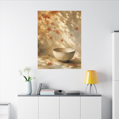 Japandi Ceramic Bowl in Dappled | Watercolor Canvas Art