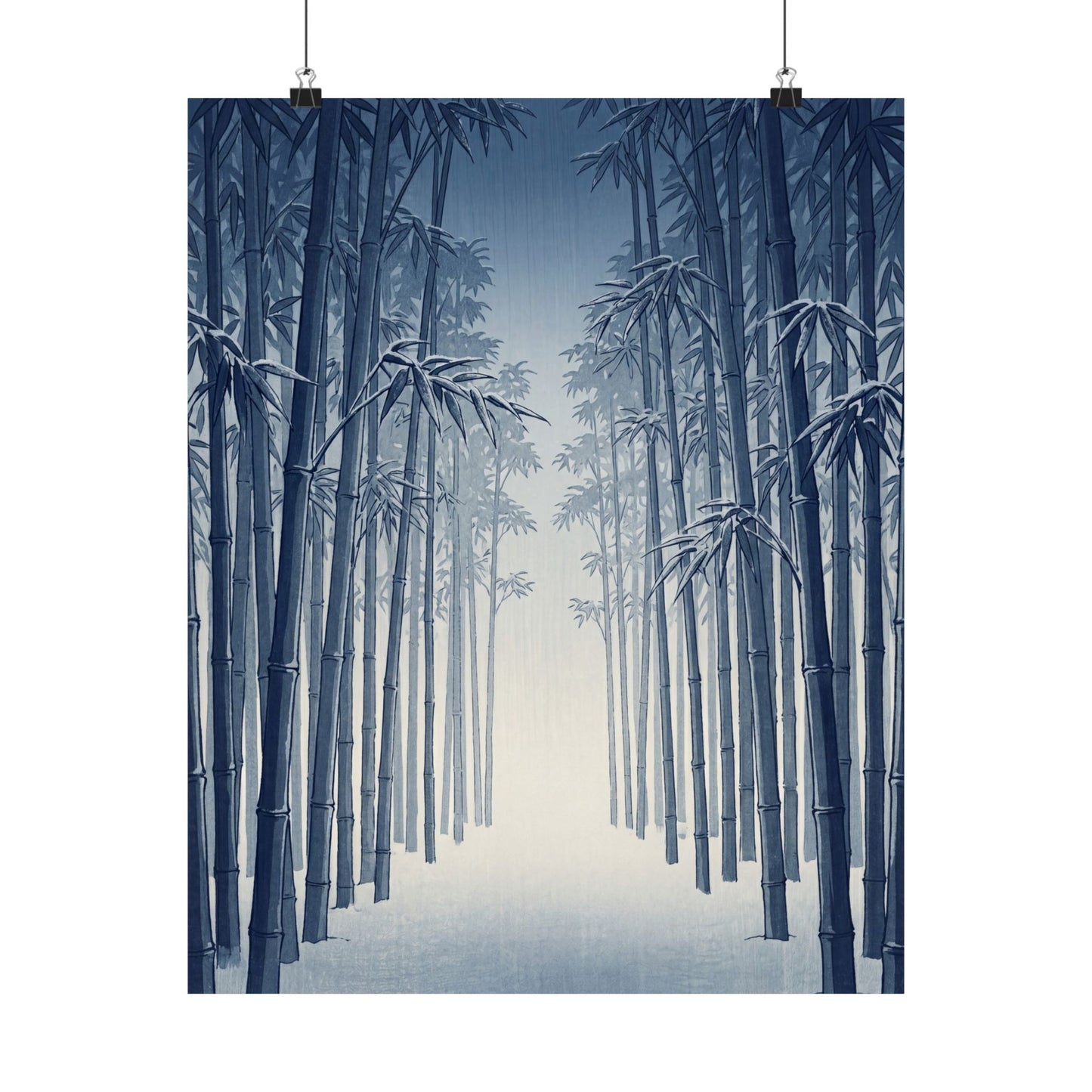 Seijaku Bamboo Grove Wall Art Print - Zen Ukiyo E Inspired