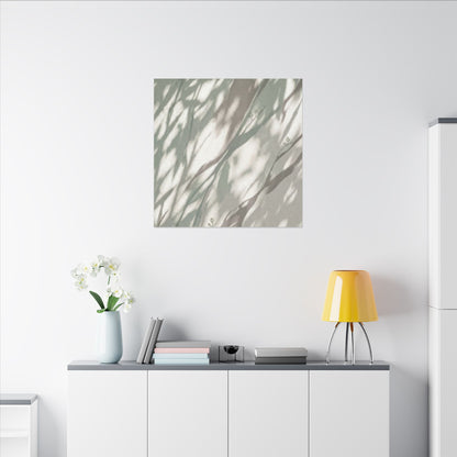 Japandi Shadow Play in Dappled | Japanese Pattern Canvas Art