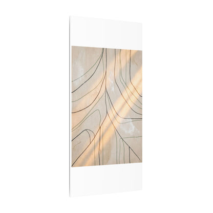Shoji Screen Minimal Line Canvas Art | Warm Japandi Art