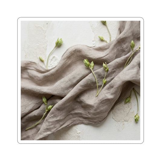 Silk Drape Spring Sticker | Japandi Cozy Design