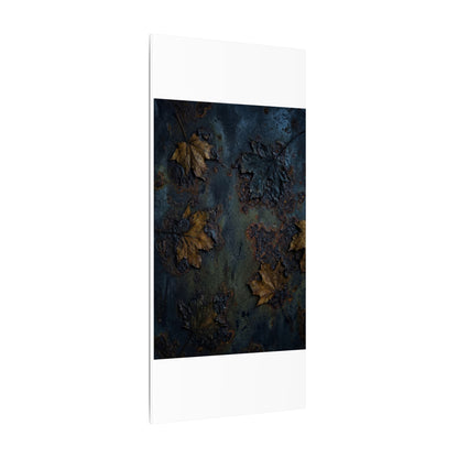 Shibui Rust Patina Canvas Art - Dark Japandi Charcoal Ink