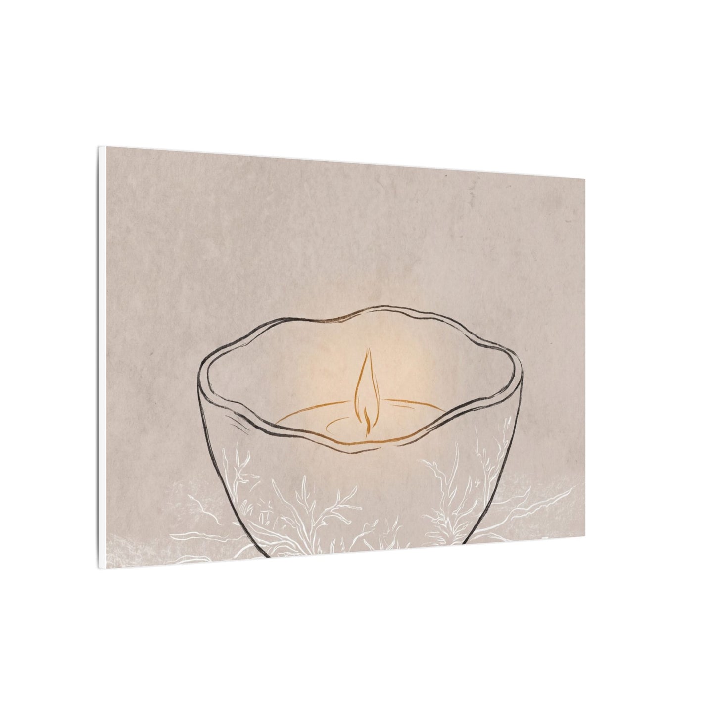 Ceramic Bowl Minimal Line Canvas Art | Neutral Japandi Art