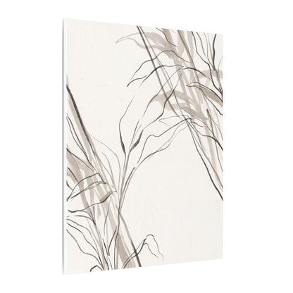 Neutral Shoji Screen Canvas Art - Minimal Line Japandi