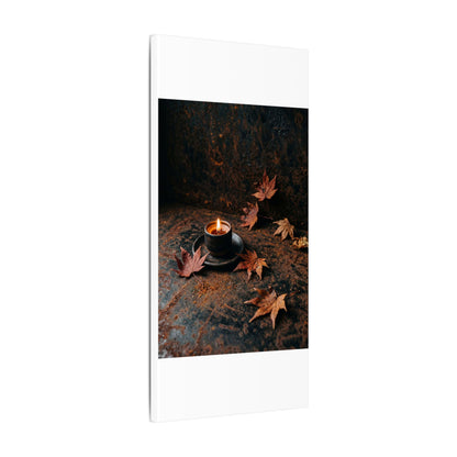 Dark Japandi Rust Patina in Candlelight | Shadow Zen Canvas Art