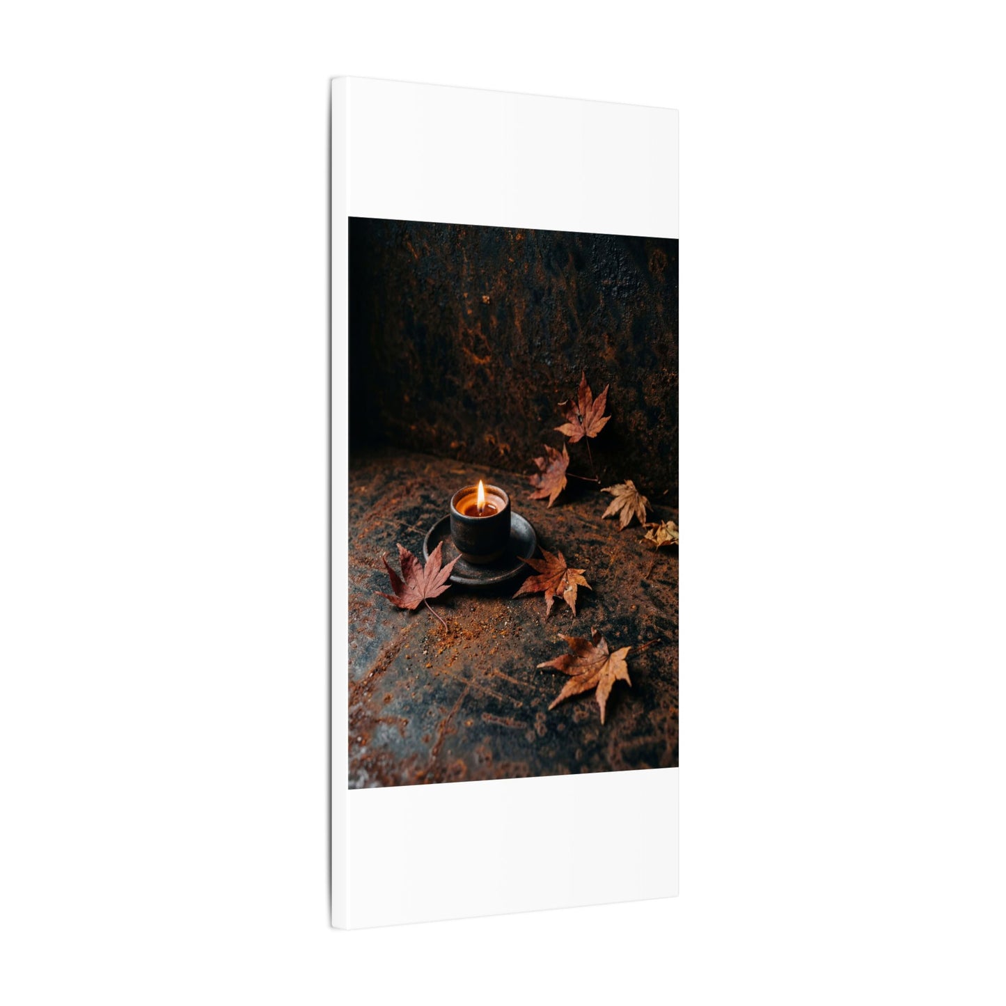 Autumn Rust Patina Shadow Zen Canvas Art | Sophisticated Decor