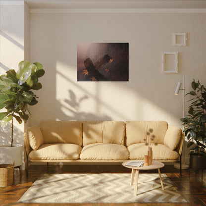 Moody Ink Brushstroke Canvas Art - Moody Minimal Dark Japandi
