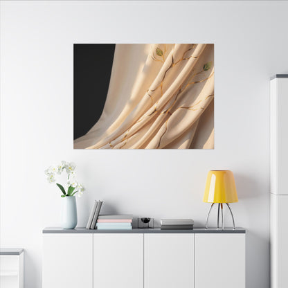 Golden Hour Silk Drape Canvas Art - Kintsugi Fukinsei