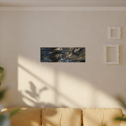 Kintsugi River Stones in Dappled | Broken Beauty Canvas Art