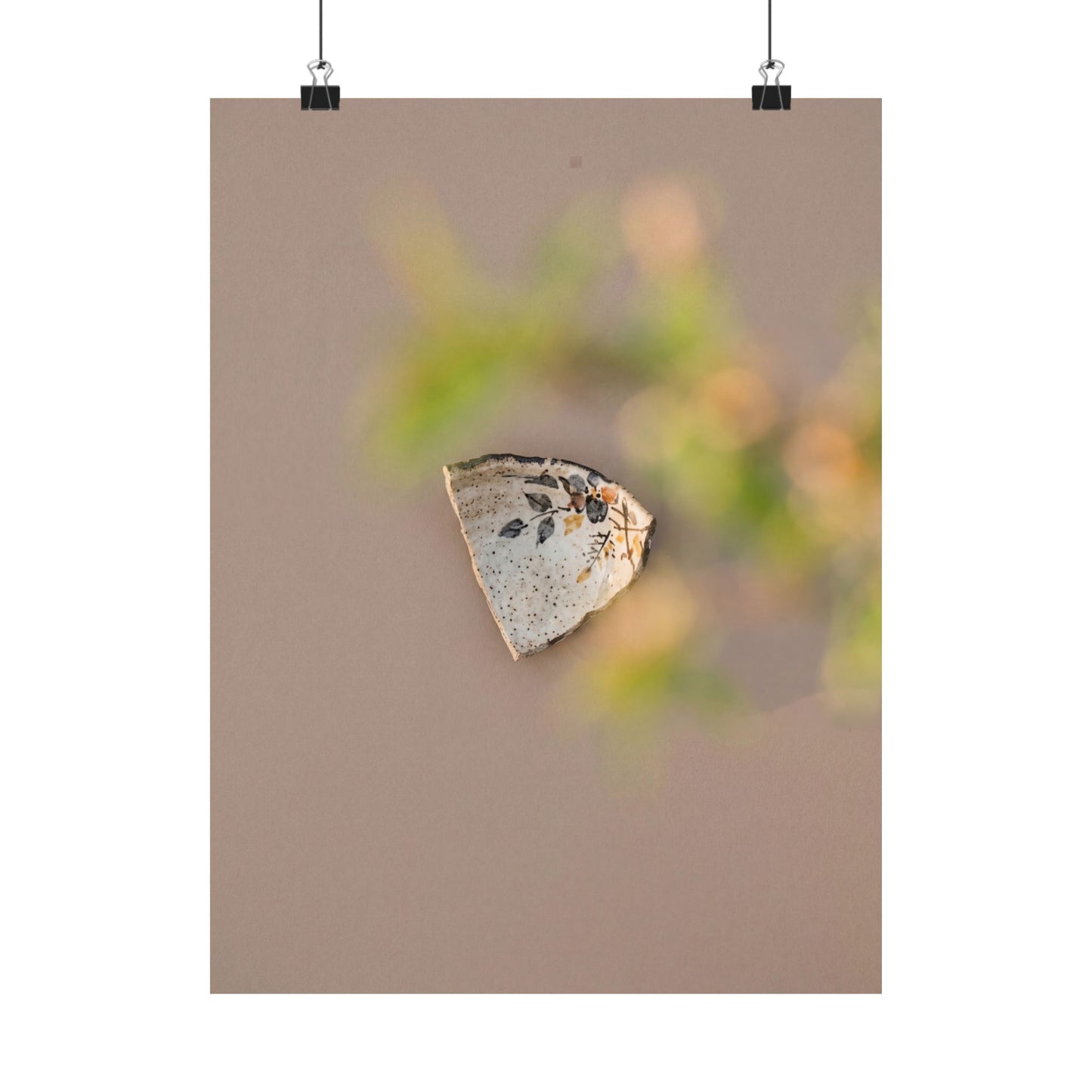 Ma Ceramic Bowl Wall Art Print - Japandi Japanese Pattern