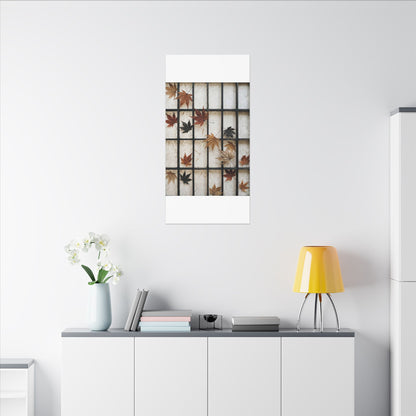 Japandi Shoji Screen in Overcast | Texture Canvas Art