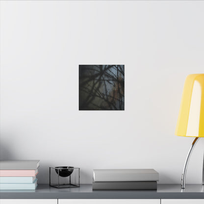 Shadow Play Dark Texture Canvas Art | Sophisticated Dark Japandi Art