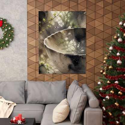 Ceramic Bowl Spring Wall Art Print | Japandi Cozy Design