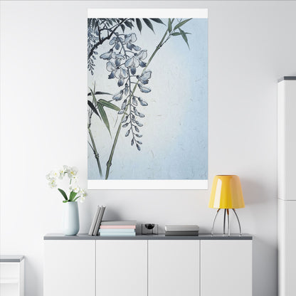 Zen Wisteria in Moonlight | Ukiyo E Inspired Canvas Art