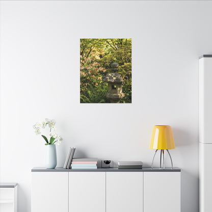 Spring Stone Lantern Gold Repair Canvas Art | Beautiful Decor