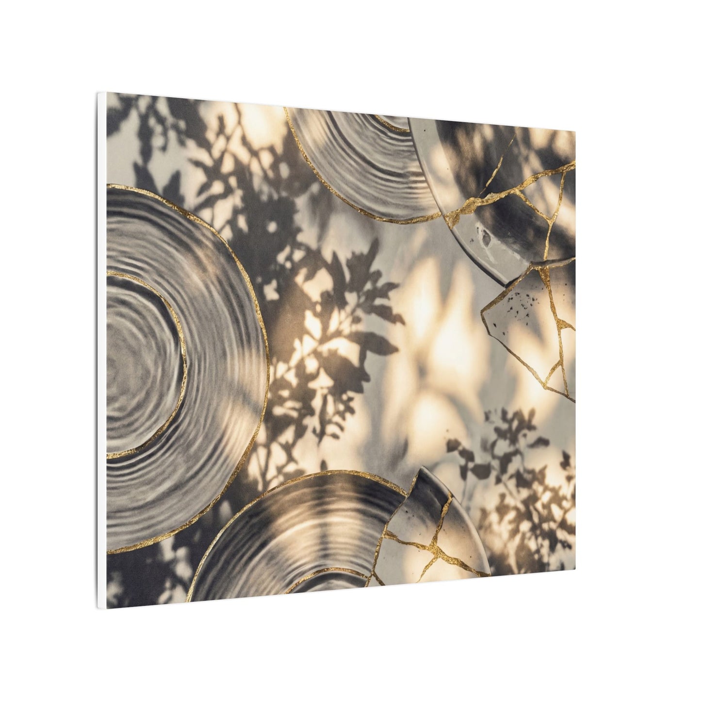 Healing Water Ripple Canvas Art - Gold Vein Kintsugi