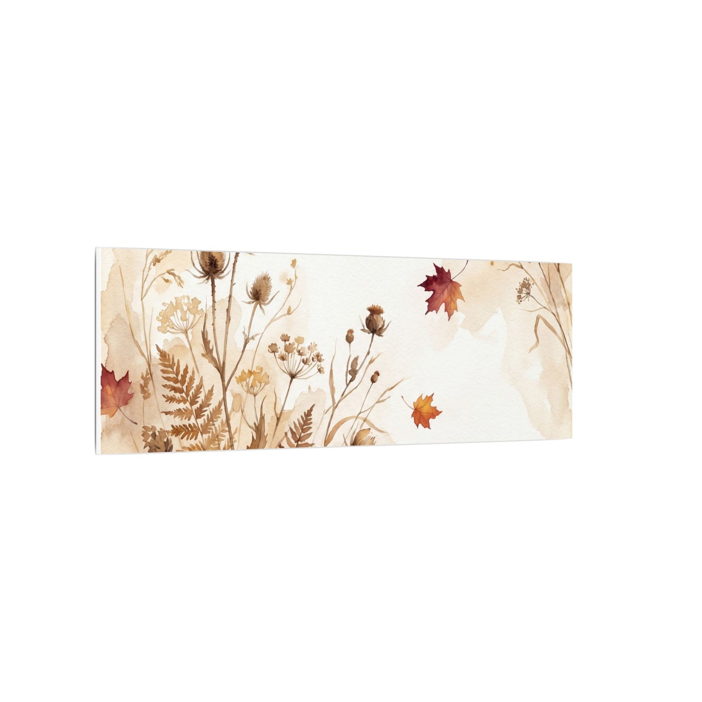 Dried Flowers Canvas Art | Autumn Japandi Watercolor Art