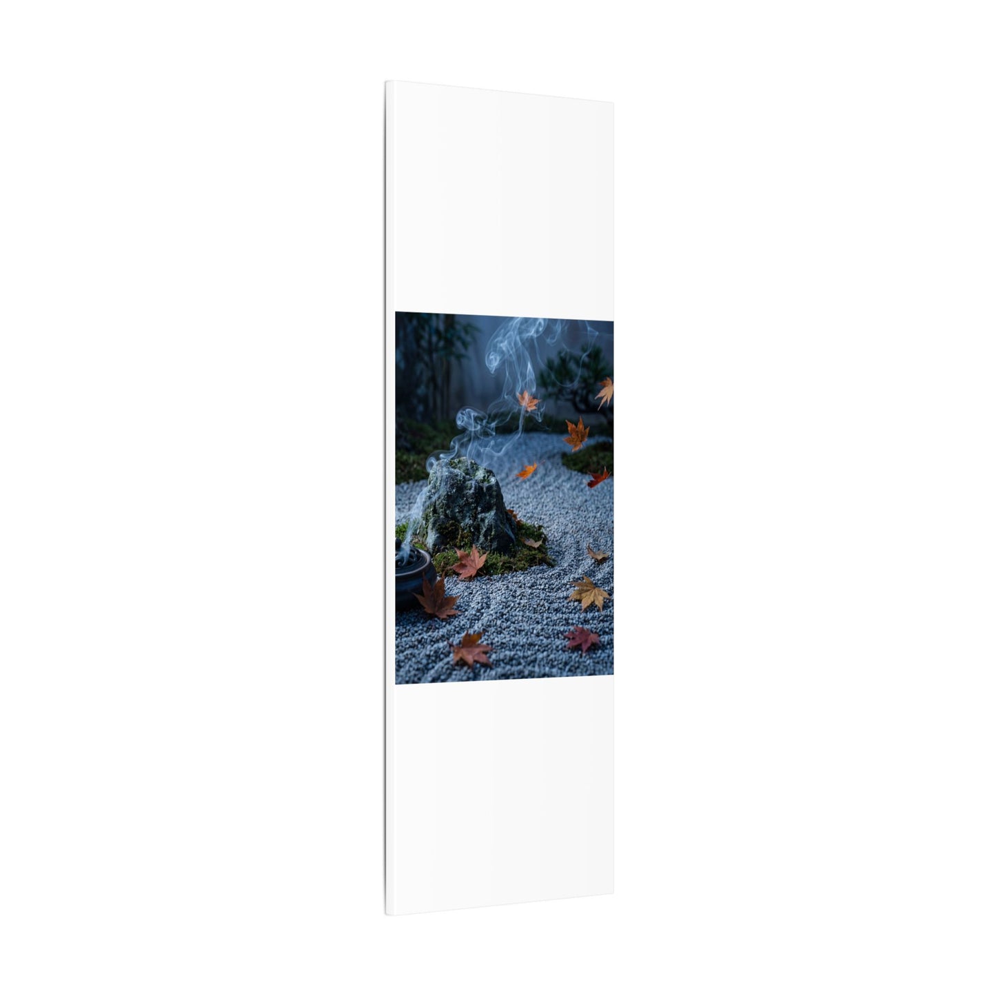 Autumn Incense Smoke Karesansui Canvas Art | Calm Decor