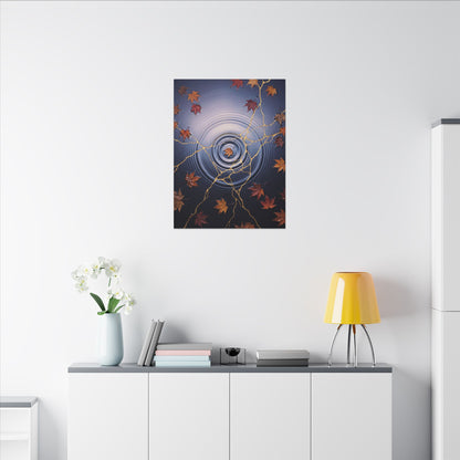 Kintsugi Water Ripple in Dawn | Gold Vein Canvas Art