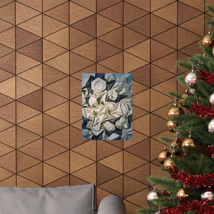 Paper Fold Gold Vein Wall Art Print | Resilient Kintsugi Art