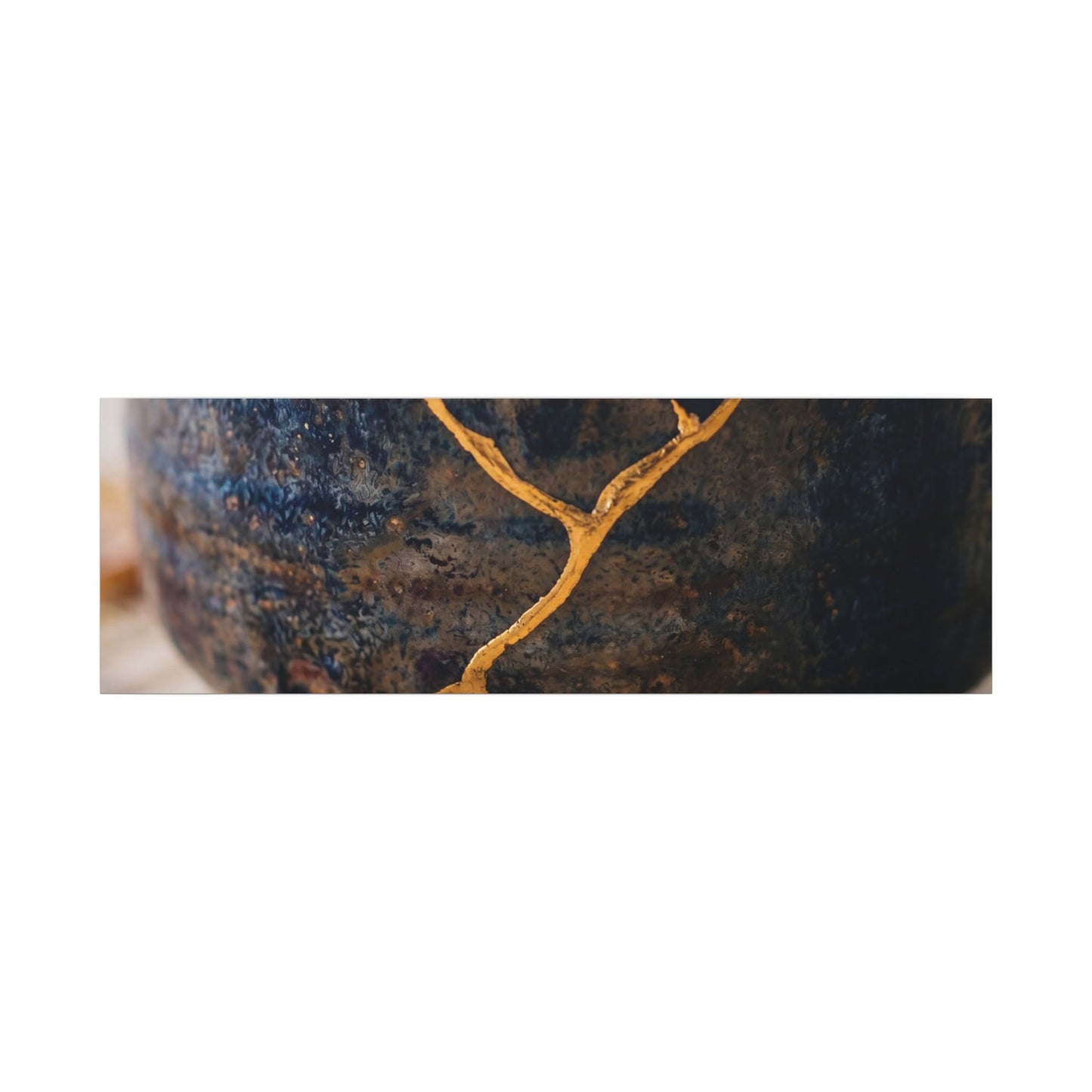 Tea Ceremony Autumn Canvas Art | Kintsugi Healing Design
