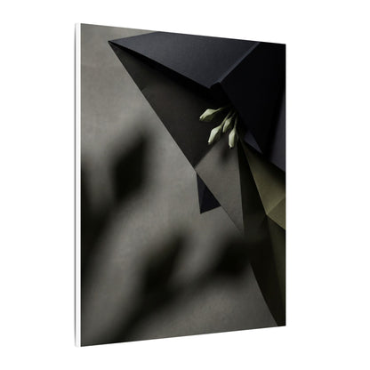 Paper Fold Moody Minimal Canvas Art | Luxurious Dark Japandi Art