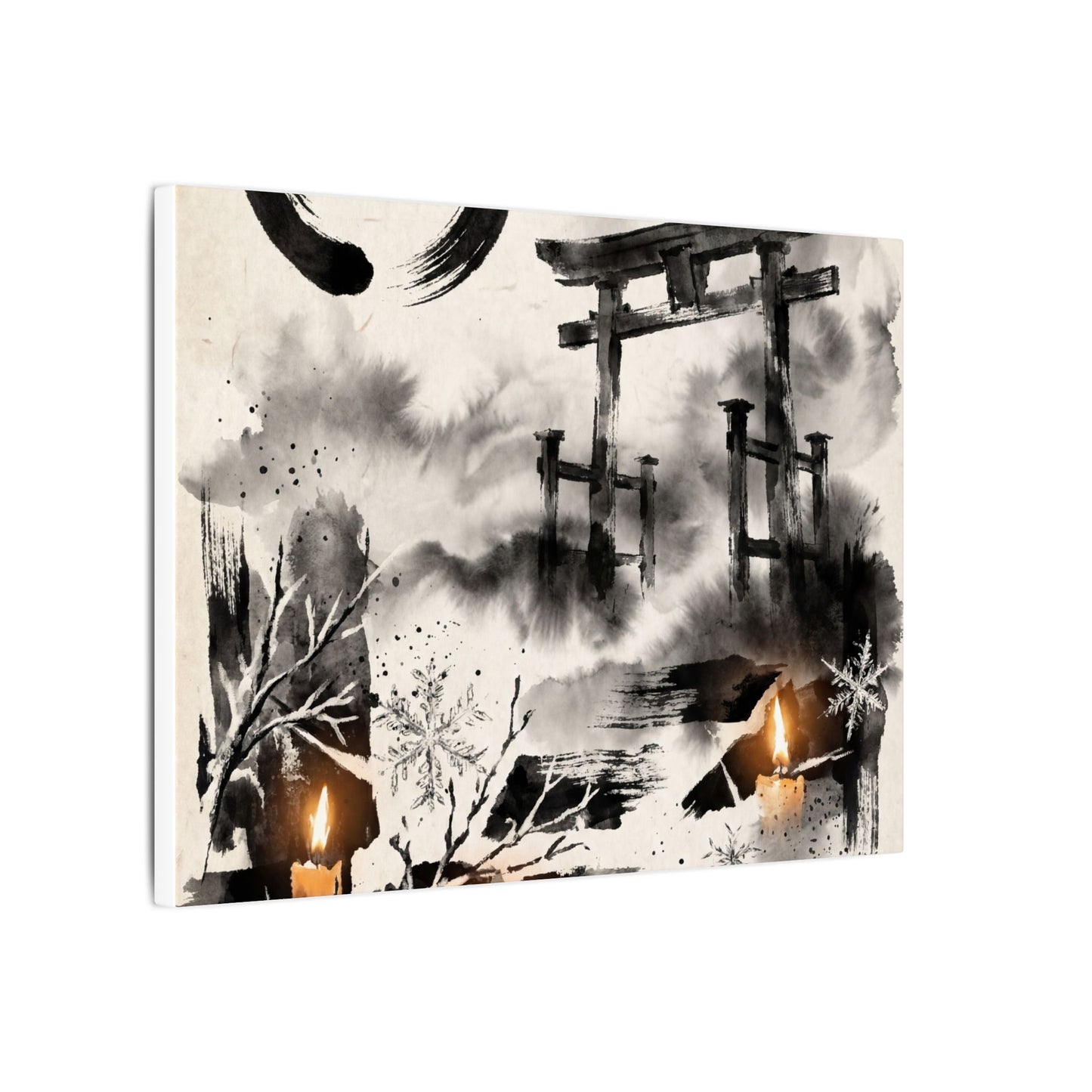 Candlelight Torii Gate Canvas Art - Zen Datsuzoku