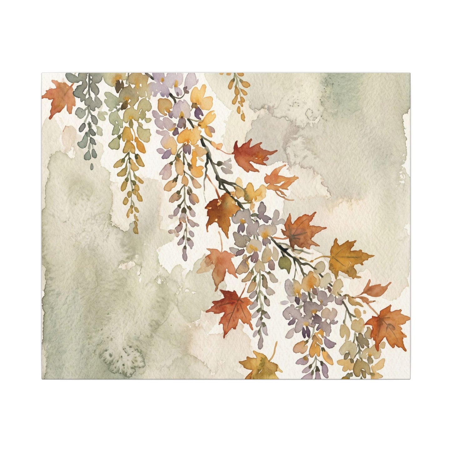 Ma Wisteria Canvas Art - Japandi Watercolor