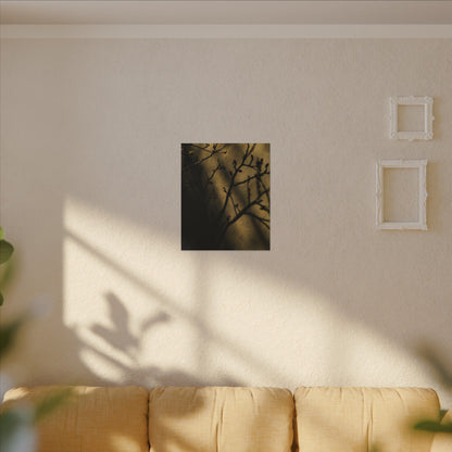 Golden Hour Shadow Play Canvas Art - Dark Japandi Seijaku