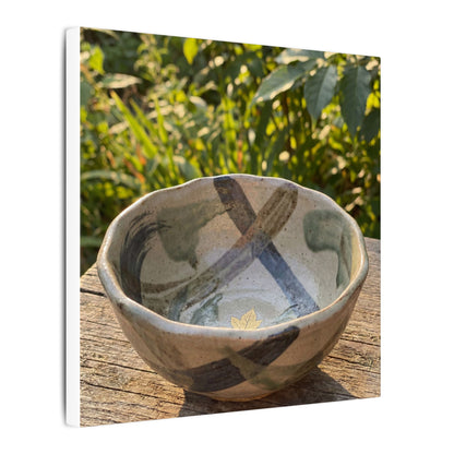 Earthy Ceramic Bowl Canvas Art - Japanese Pattern Japandi
