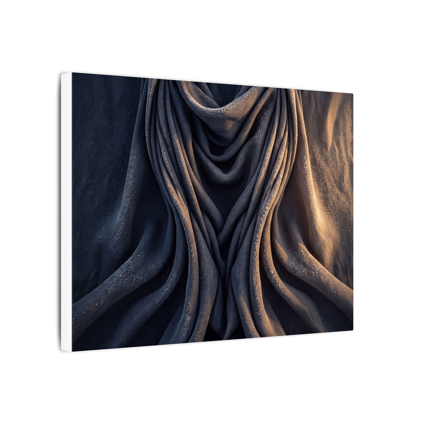 Moody Silk Drape Canvas Art - Shadow Zen Dark Japandi