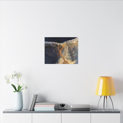 Winter Ceramic Bowl Gold Vein Canvas Art | Healing Decor