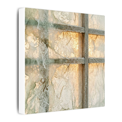 Neutral Shoji Screen Canvas Art - Watercolor Japandi