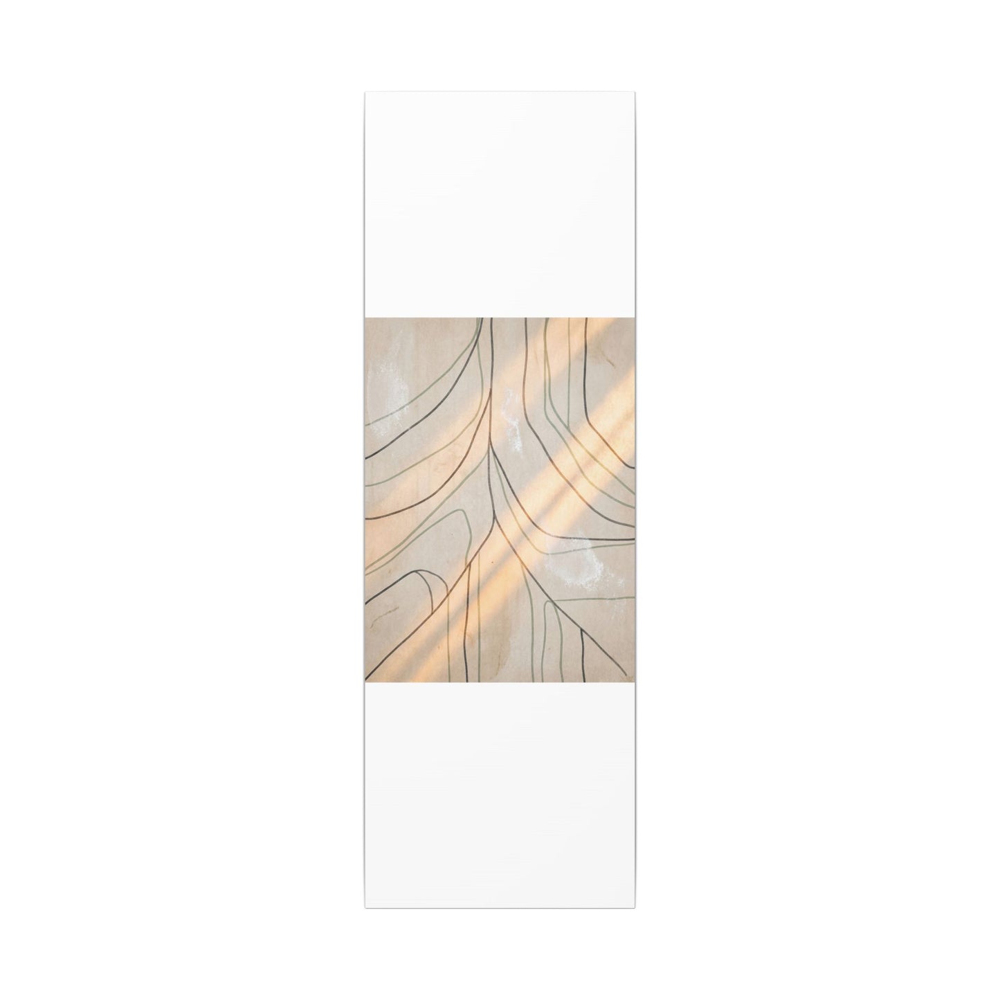 Shoji Screen Minimal Line Canvas Art | Warm Japandi Art