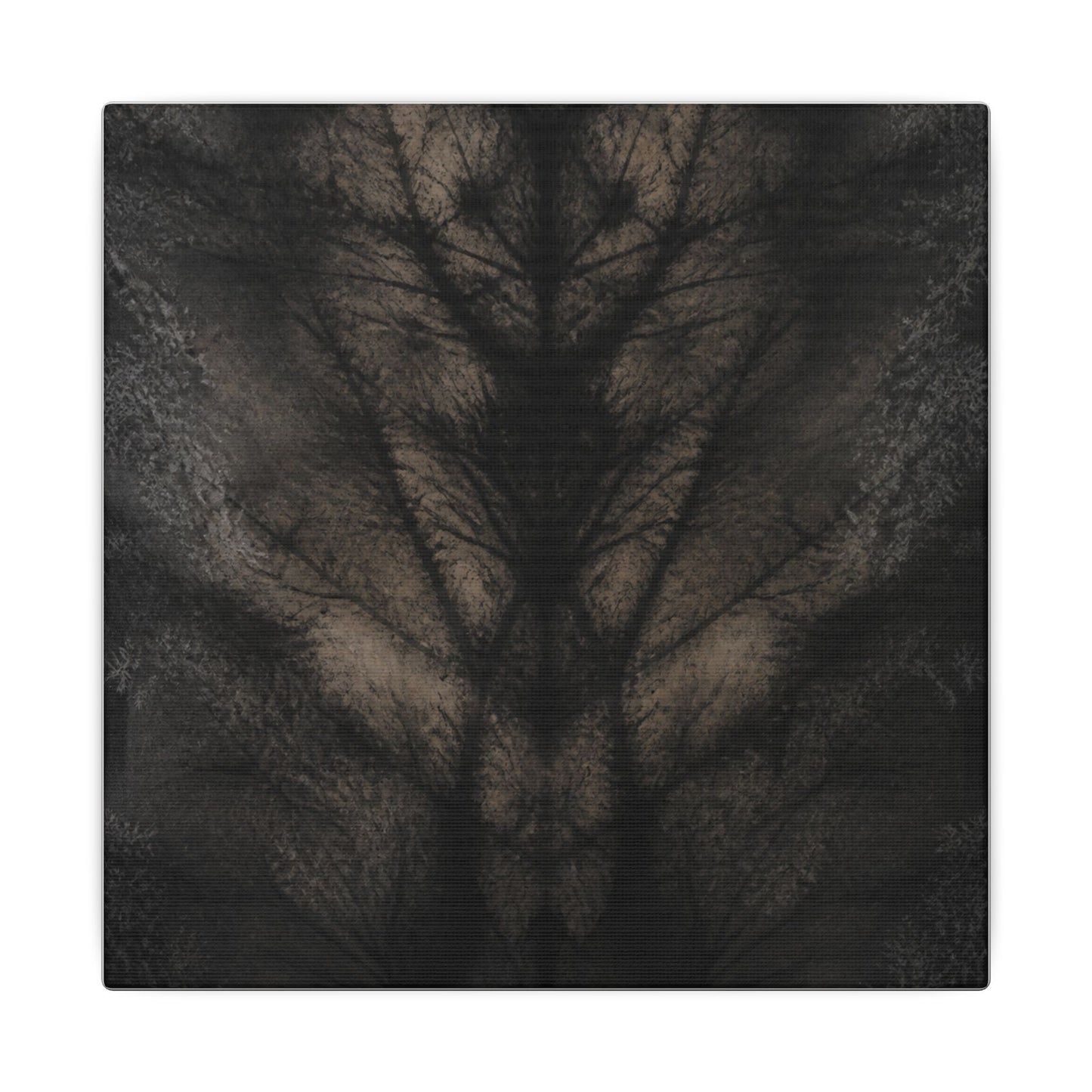 Seijaku Shadow Play Canvas Art - Dark Japandi Charcoal Ink