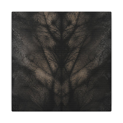 Seijaku Shadow Play Canvas Art - Dark Japandi Charcoal Ink
