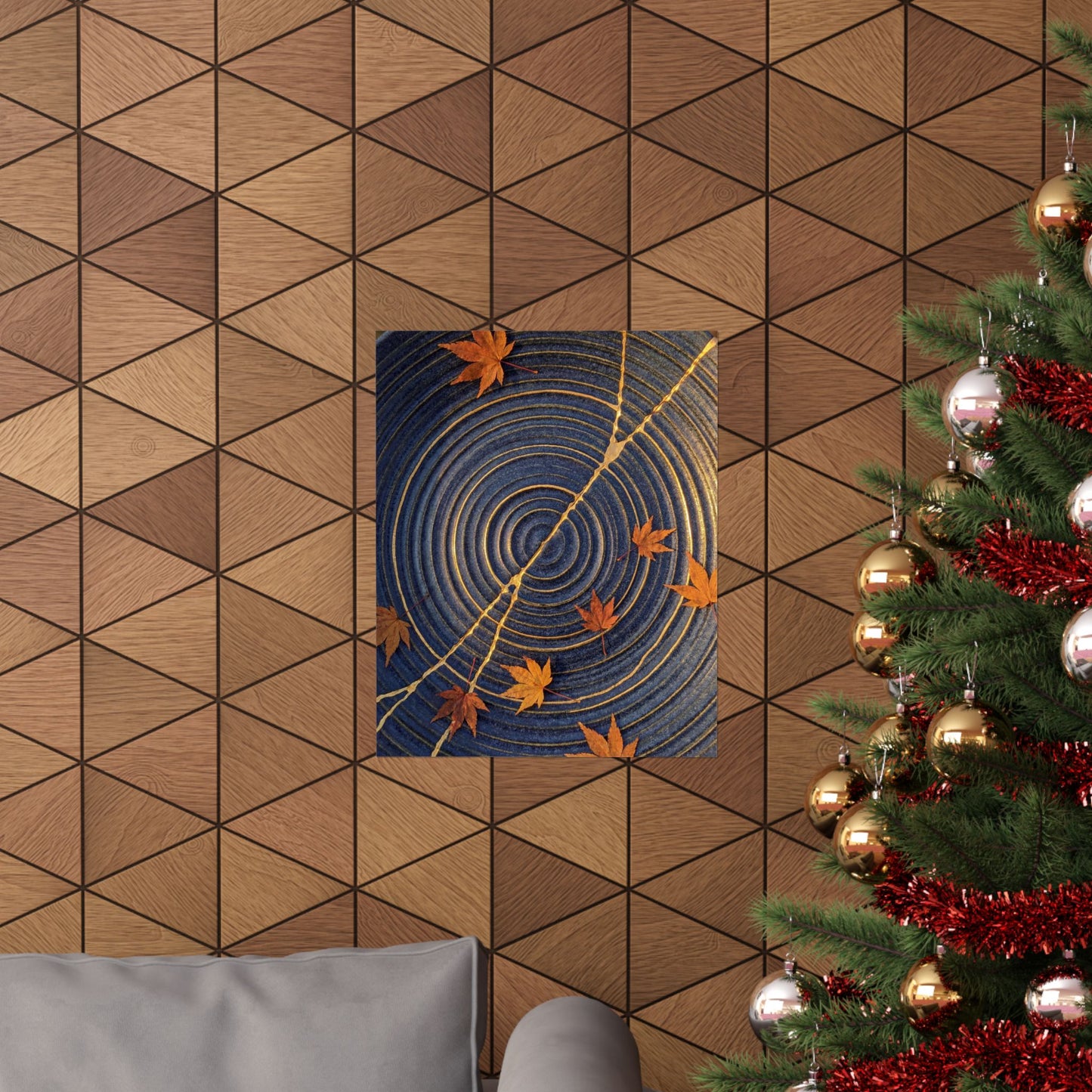 Datsuzoku Water Ripple Wall Art Print - Kintsugi Gold Repair