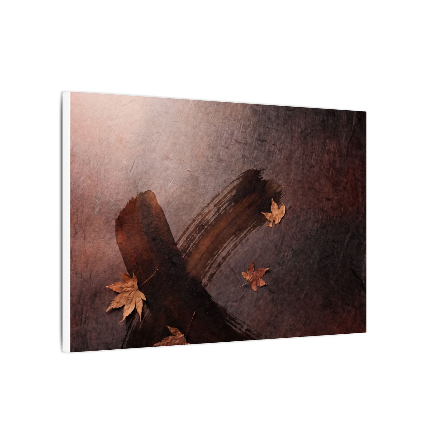 Moody Ink Brushstroke Canvas Art - Moody Minimal Dark Japandi
